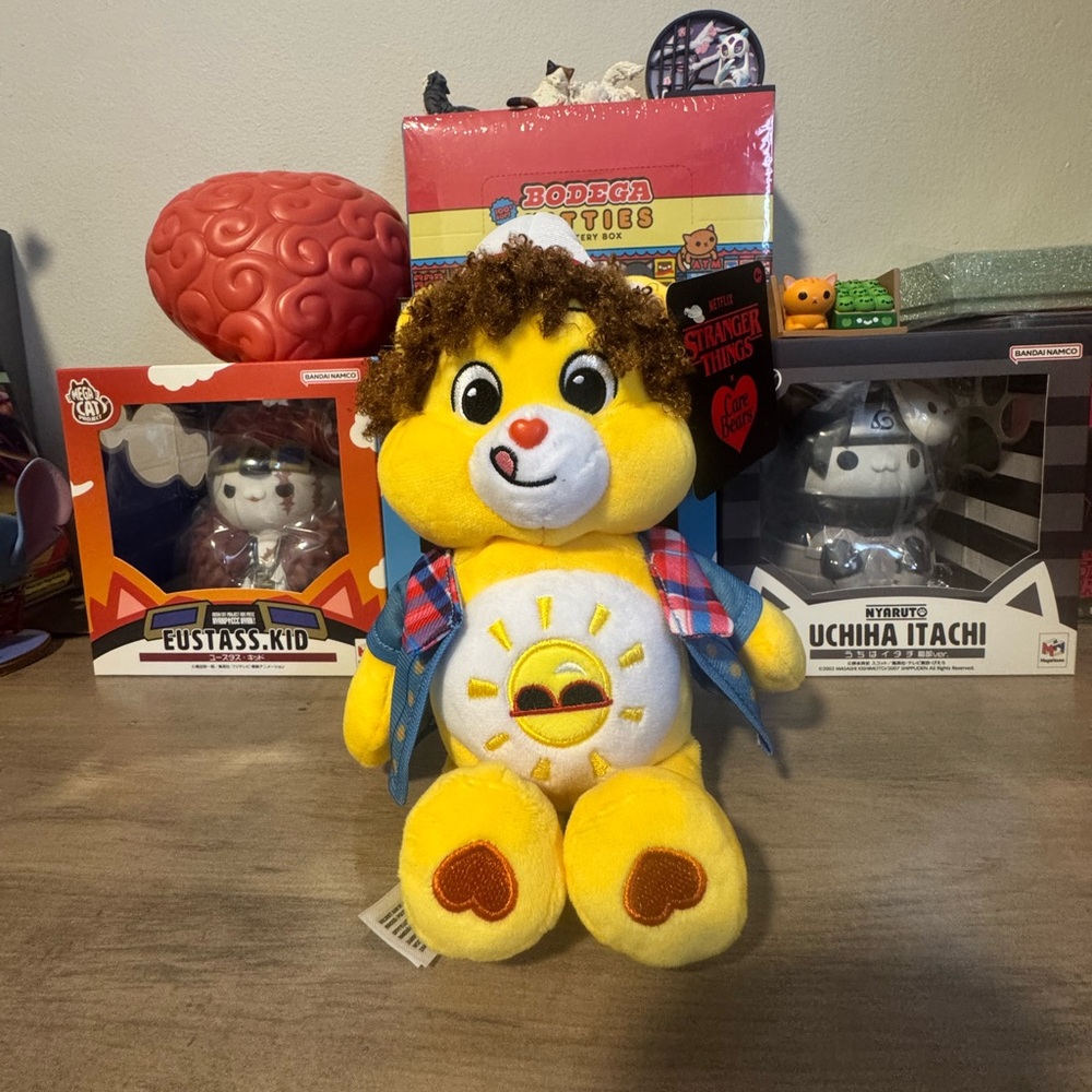 Care Bears x Stranger Things Fun Size Plush Funshine Bear as Dustin